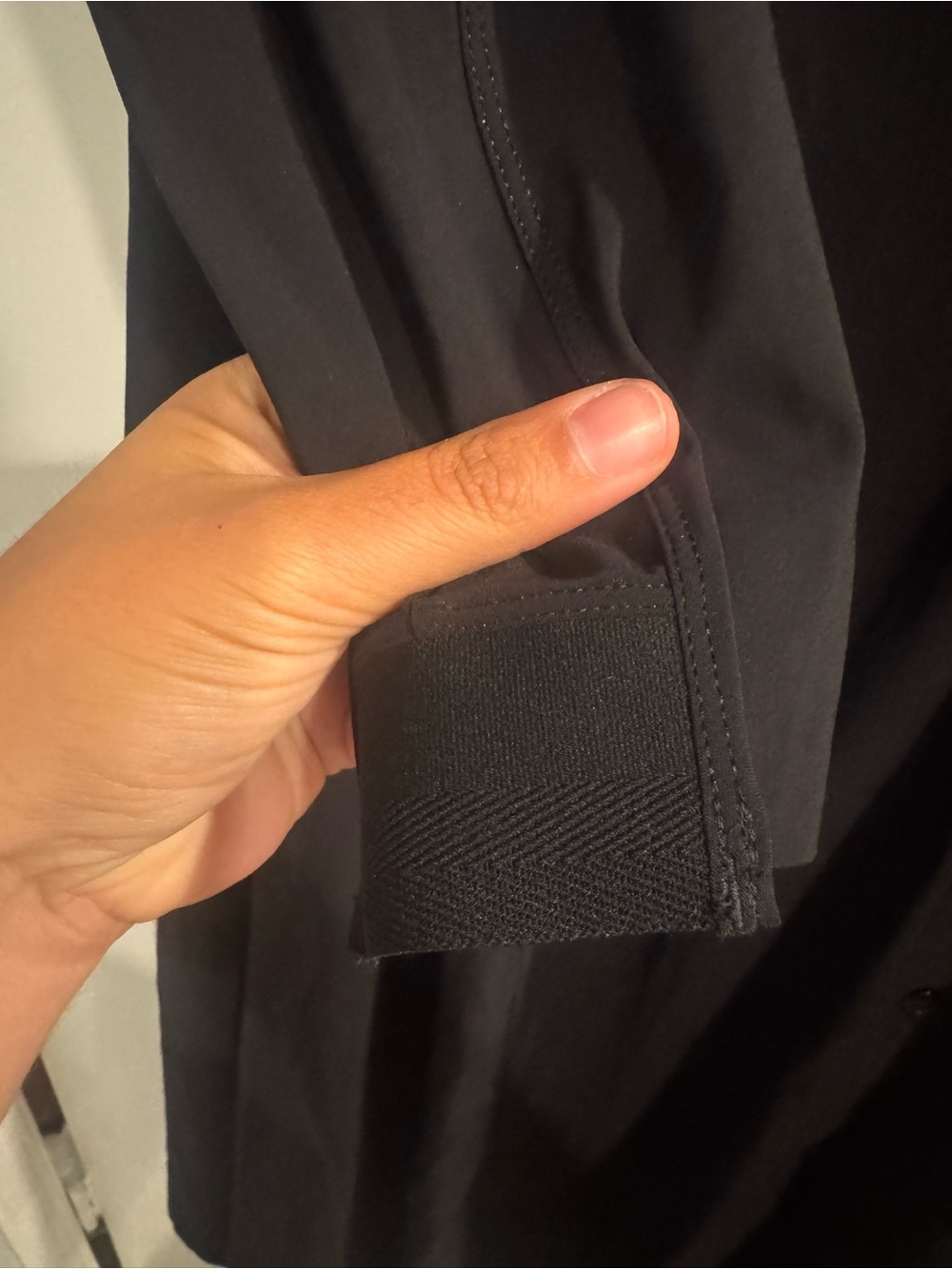 Athleta Black Long Sleeve Shirt Dress Women's Large Travel Activewear Pockets - Picture 2 of 7